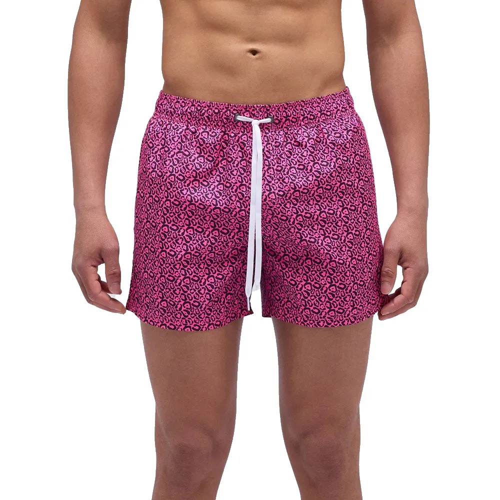 Sundek Calção de banho Flash leopard print elastic waist