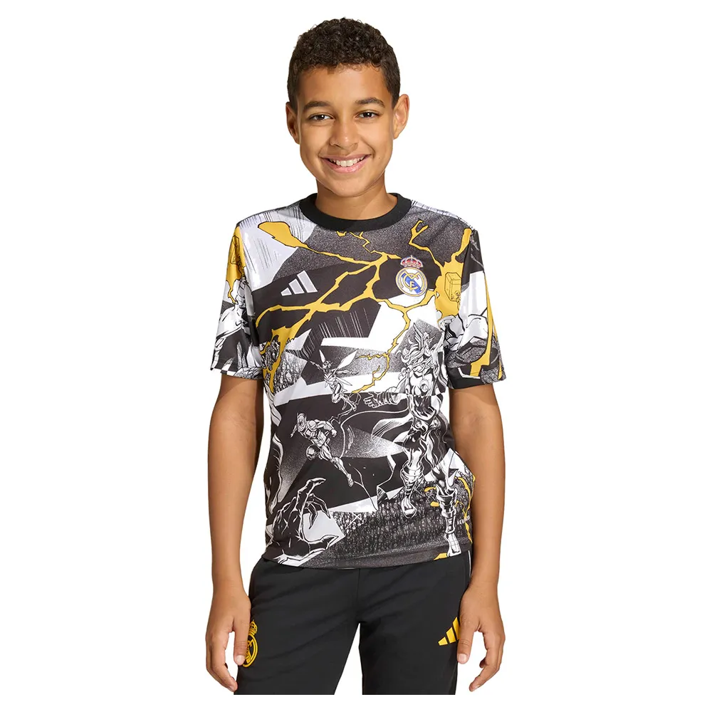 adidas Camiseta de manga curta júnior Antes do jogo Real Madrid 25/26 Avengers