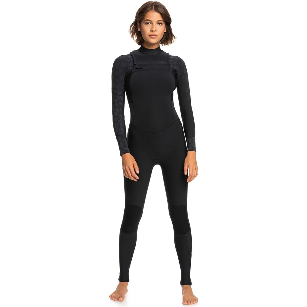 Roxy Fato de neoprene com fecho de correr e manga comprida para mulher 3/2 Sws