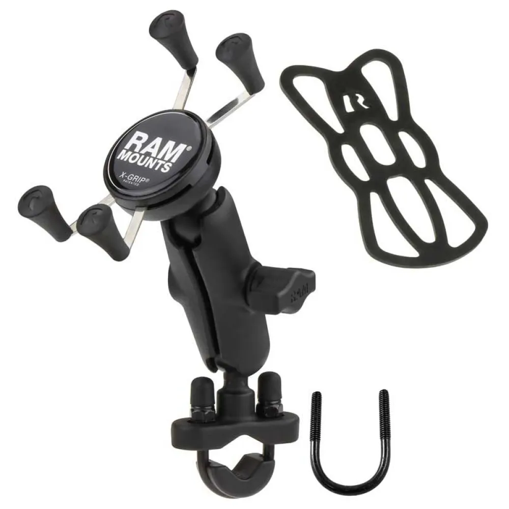 Ram mounts Suporte para telefone Rail U-Bolt Mount Universal X-Grip
