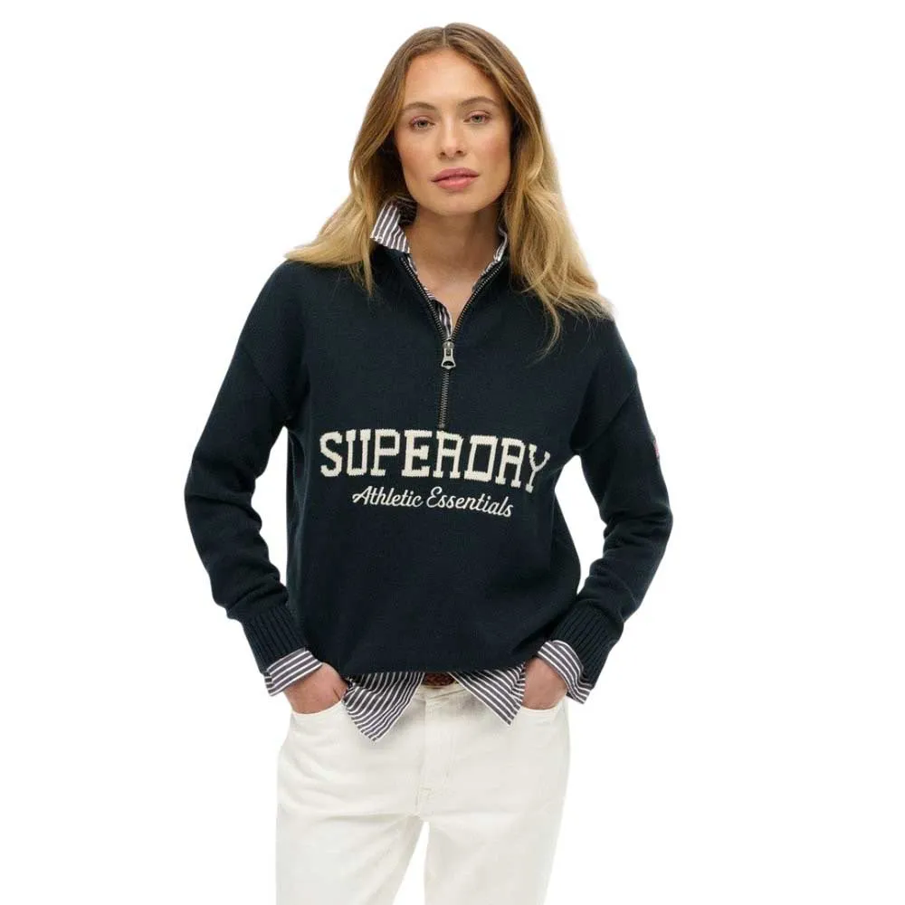 Superdry Suéter com meia-zíper Slouchy Graphic