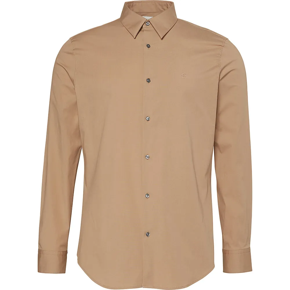 Calvin klein Camisa de manga comprida Solid Stretch Slim Fit