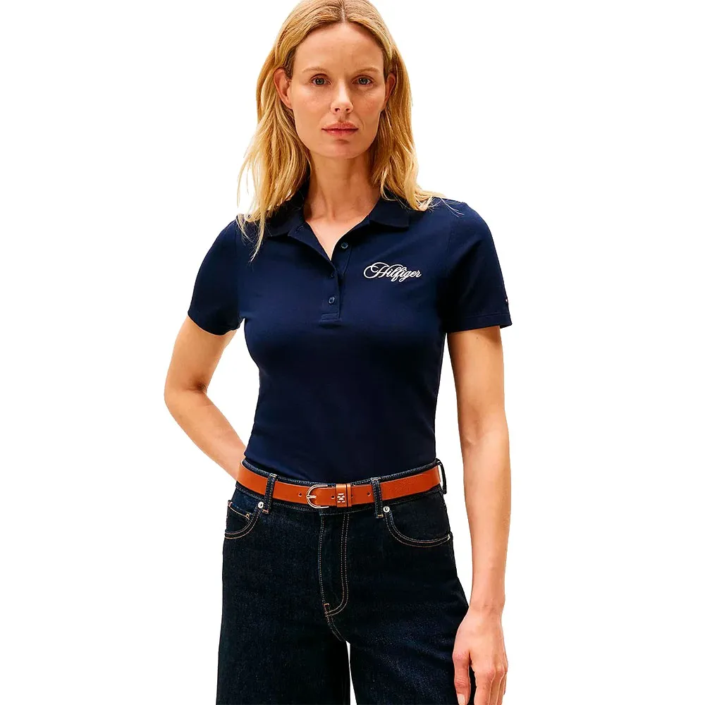 Tommy hilfiger Polo de manga curta Script Slim Fit