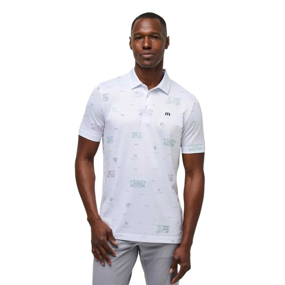 Travis mathew Polo de manga curta Tiki Mapes Print