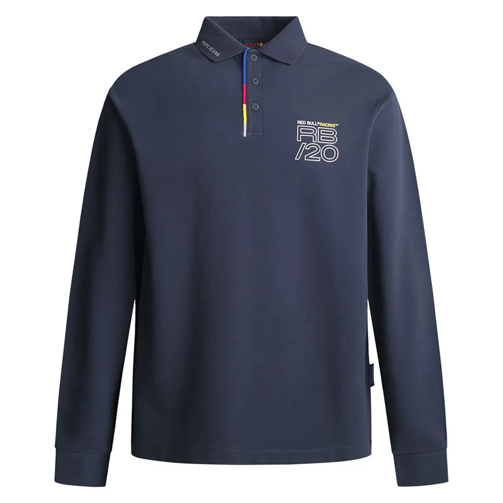 Red bull racing Polo de manga comprida Fashion Placket