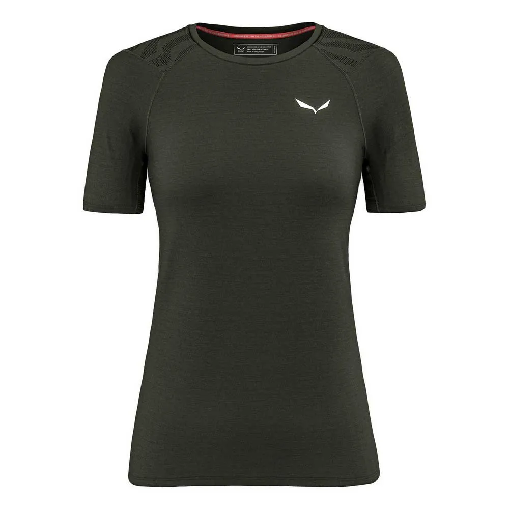 Salewa Base layer de manga curta Cristallo Warm Alpine Merino Responsive