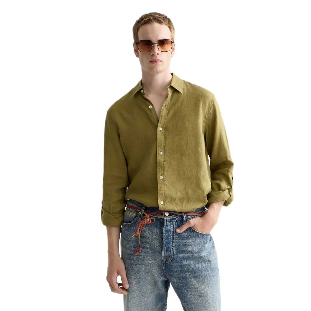 Scotch & soda Camisa de manga comprida Seasonal Core 182346 Linen Regular Fit