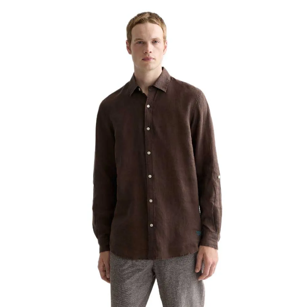Scotch & soda Camisa de manga comprida Seasonal Core 182346 Linen Regular Fit